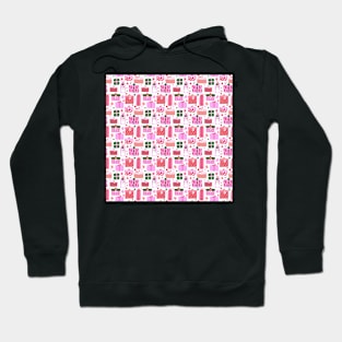 Retro Christmas Present Pattern Hoodie